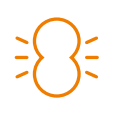 Image of flashing orange LED