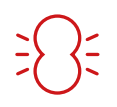 Image of flashing red LED