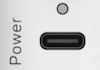 A horizontal USBC-PD socket. The power supply cable plugs into it