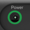 A small round hole. The power supply cable plugs into it