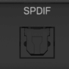 Small, square port with a springy flap that moves slightly when touched